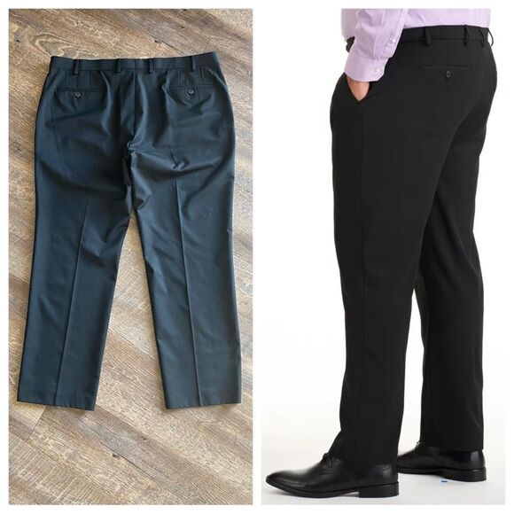 Van Heusen Black Trouser Dress Pants 40 Waist Men’s - Picture 3 of 7